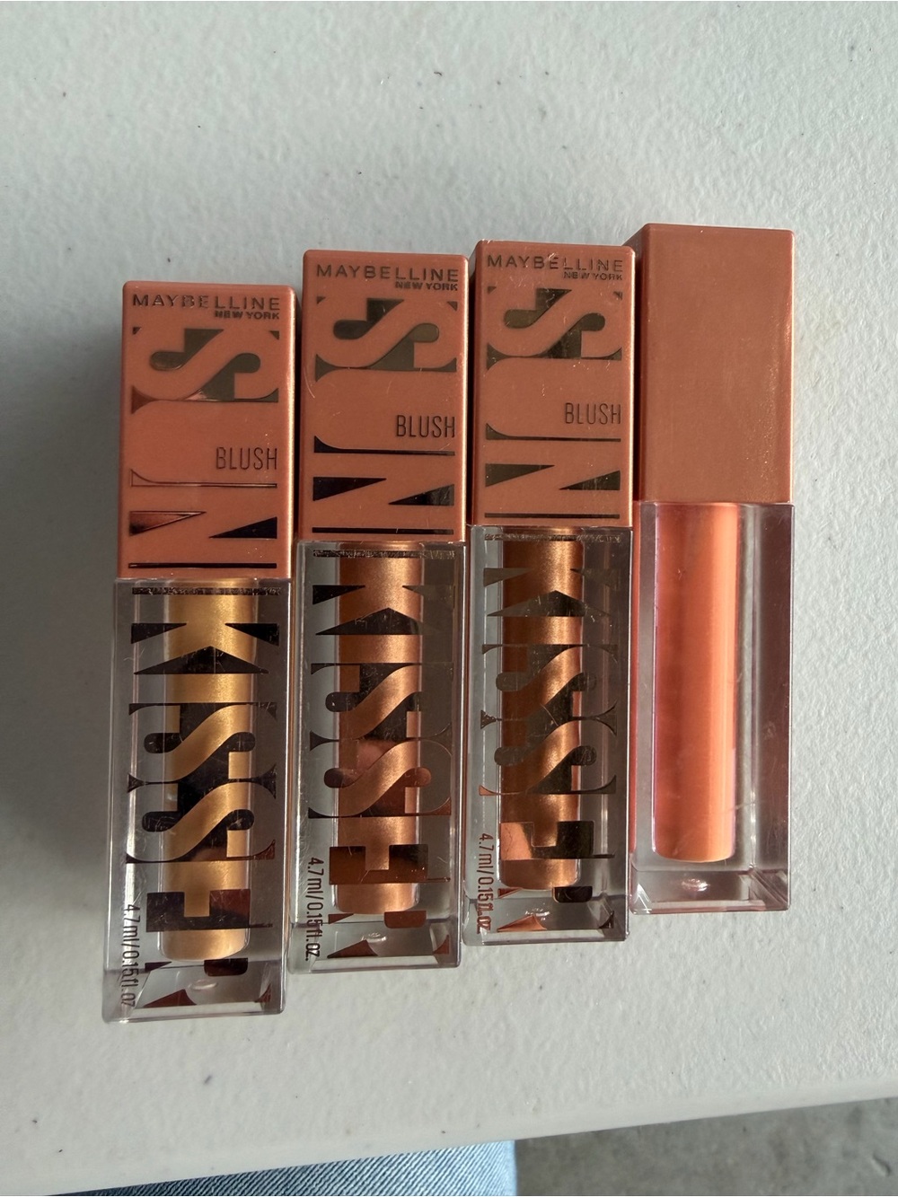 4x Maybelline SuperStay Blush & Tint Set in Coral Peach
